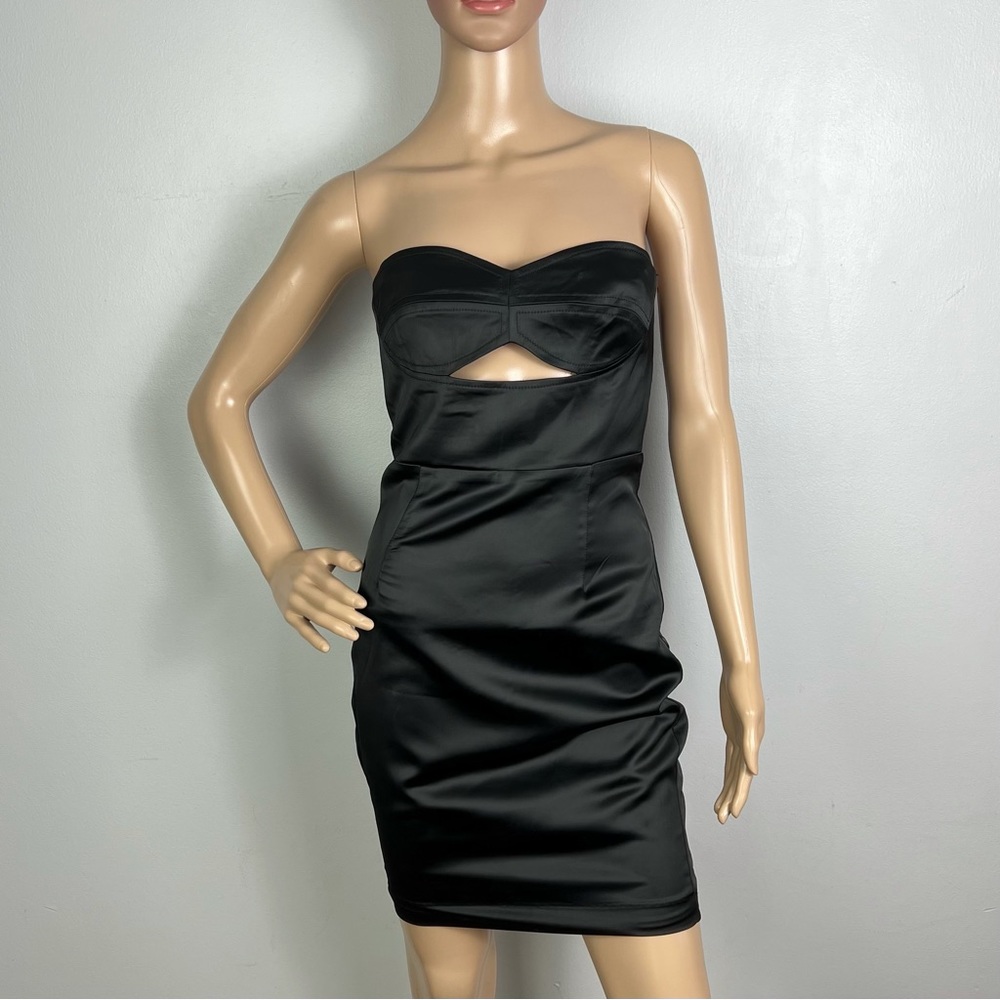 NEW BARDOT REVOLVE BLACK STRAPLESS MINI DRESS - Picture 2 of 10